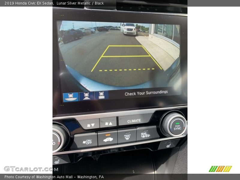 Lunar Silver Metallic / Black 2019 Honda Civic EX Sedan