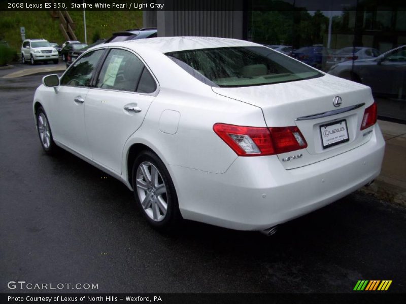 Starfire White Pearl / Light Gray 2008 Lexus ES 350