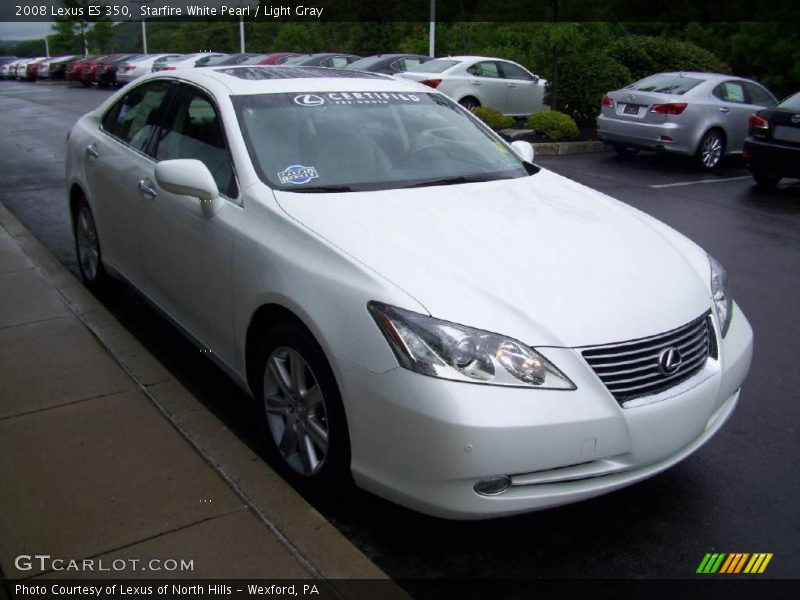 Starfire White Pearl / Light Gray 2008 Lexus ES 350