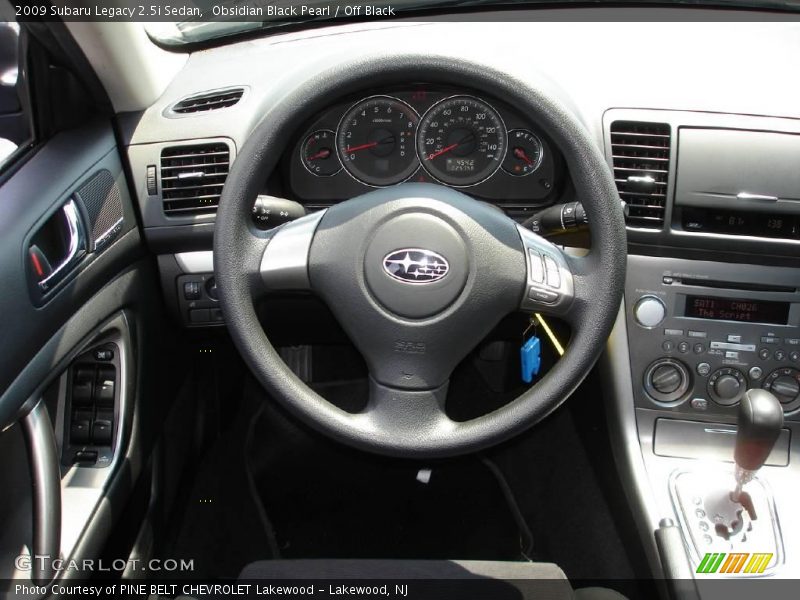 Obsidian Black Pearl / Off Black 2009 Subaru Legacy 2.5i Sedan