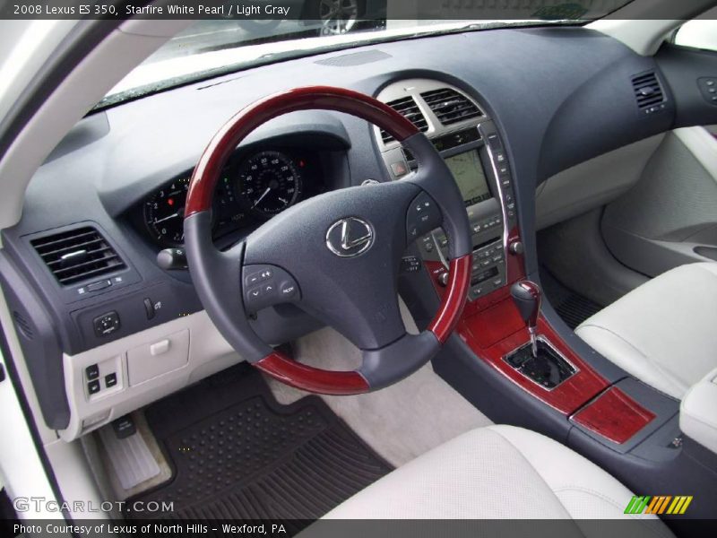 Starfire White Pearl / Light Gray 2008 Lexus ES 350