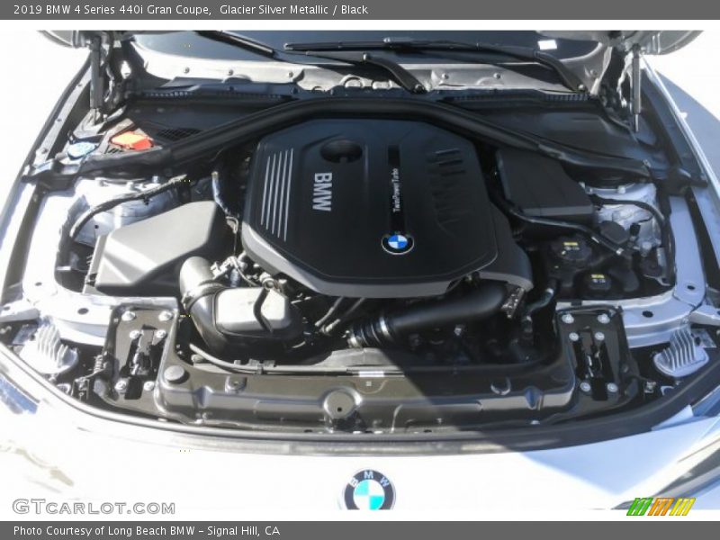 Glacier Silver Metallic / Black 2019 BMW 4 Series 440i Gran Coupe