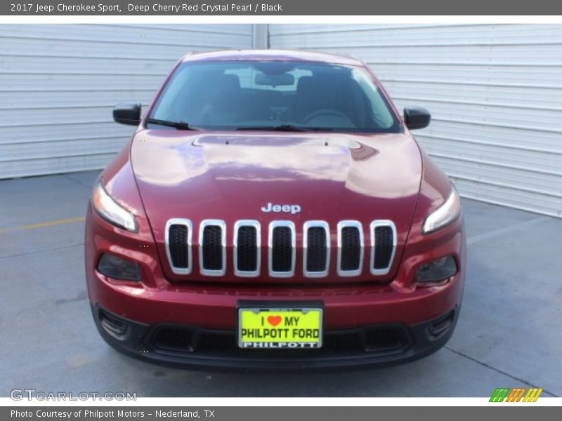 Deep Cherry Red Crystal Pearl / Black 2017 Jeep Cherokee Sport