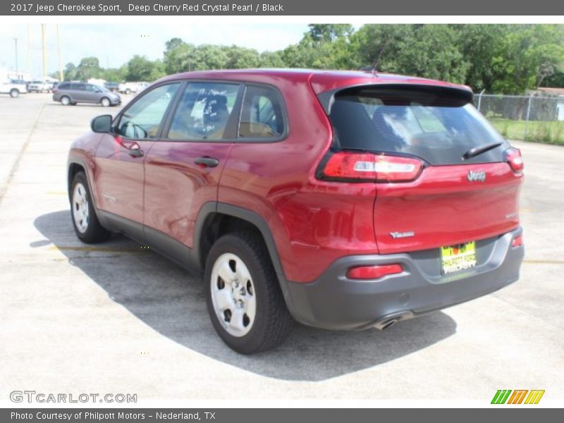 Deep Cherry Red Crystal Pearl / Black 2017 Jeep Cherokee Sport