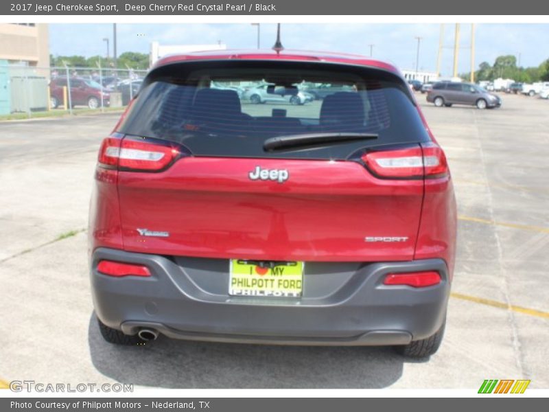 Deep Cherry Red Crystal Pearl / Black 2017 Jeep Cherokee Sport