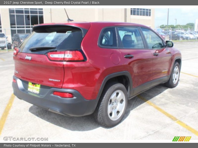Deep Cherry Red Crystal Pearl / Black 2017 Jeep Cherokee Sport