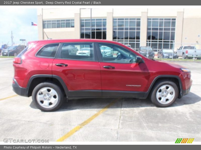 Deep Cherry Red Crystal Pearl / Black 2017 Jeep Cherokee Sport