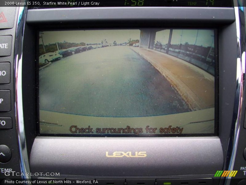 Starfire White Pearl / Light Gray 2008 Lexus ES 350