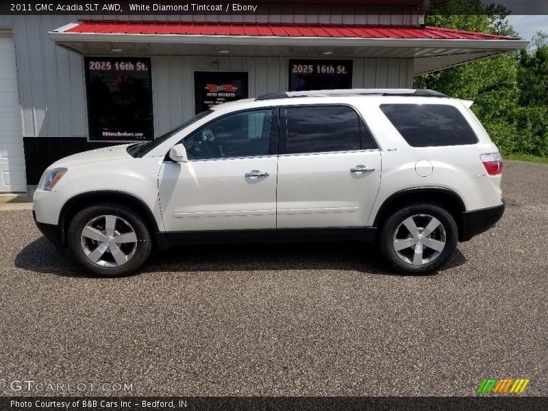 White Diamond Tintcoat / Ebony 2011 GMC Acadia SLT AWD