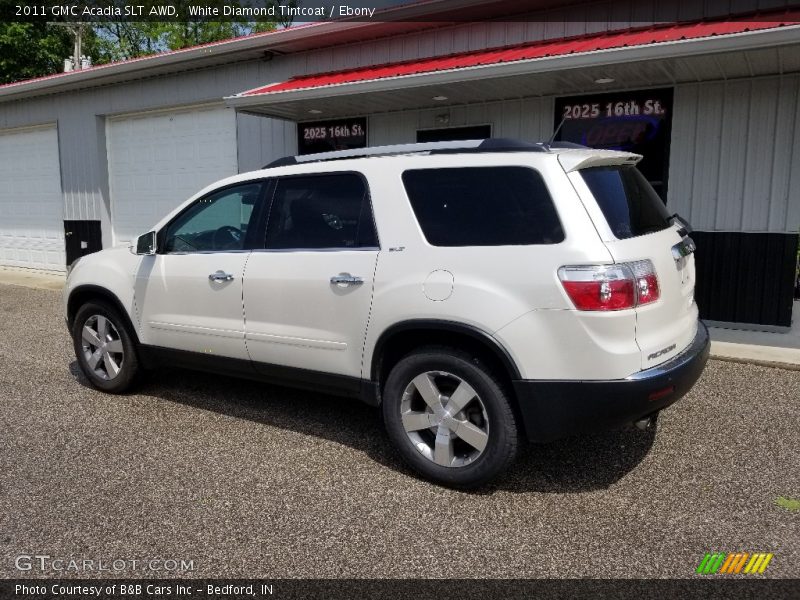 White Diamond Tintcoat / Ebony 2011 GMC Acadia SLT AWD