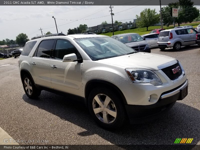 White Diamond Tintcoat / Ebony 2011 GMC Acadia SLT AWD