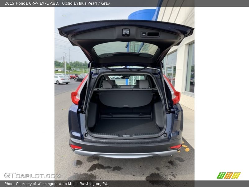 Obsidian Blue Pearl / Gray 2019 Honda CR-V EX-L AWD