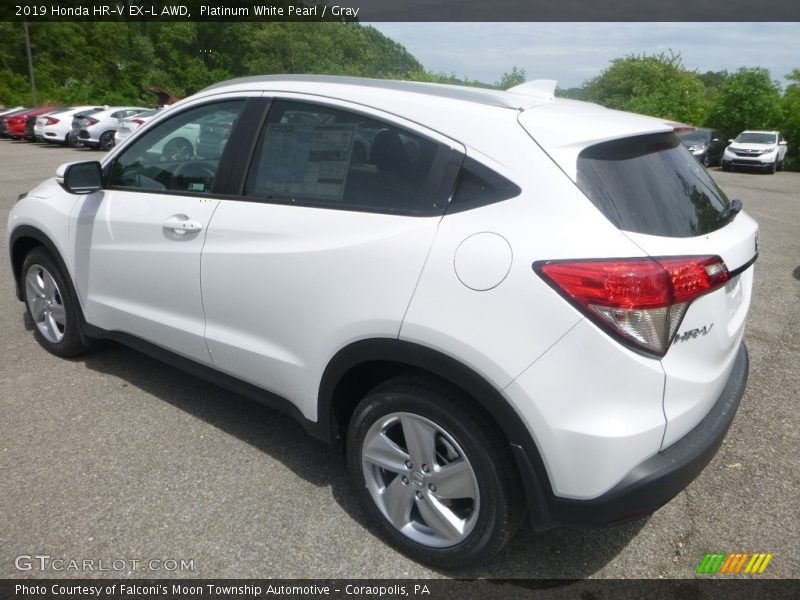 Platinum White Pearl / Gray 2019 Honda HR-V EX-L AWD