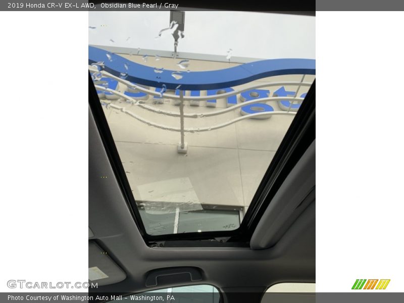 Obsidian Blue Pearl / Gray 2019 Honda CR-V EX-L AWD