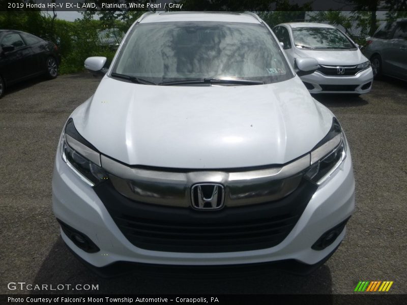 Platinum White Pearl / Gray 2019 Honda HR-V EX-L AWD