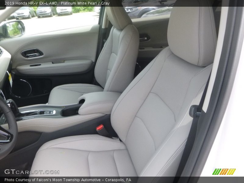Platinum White Pearl / Gray 2019 Honda HR-V EX-L AWD