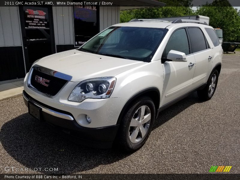 White Diamond Tintcoat / Ebony 2011 GMC Acadia SLT AWD