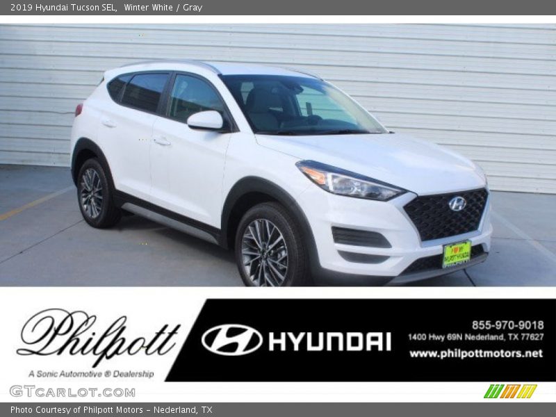 Winter White / Gray 2019 Hyundai Tucson SEL