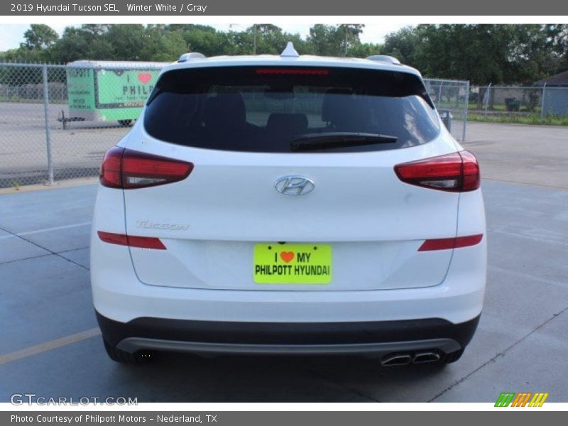 Winter White / Gray 2019 Hyundai Tucson SEL