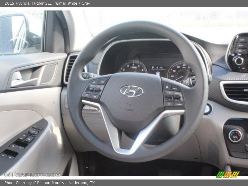 Winter White / Gray 2019 Hyundai Tucson SEL