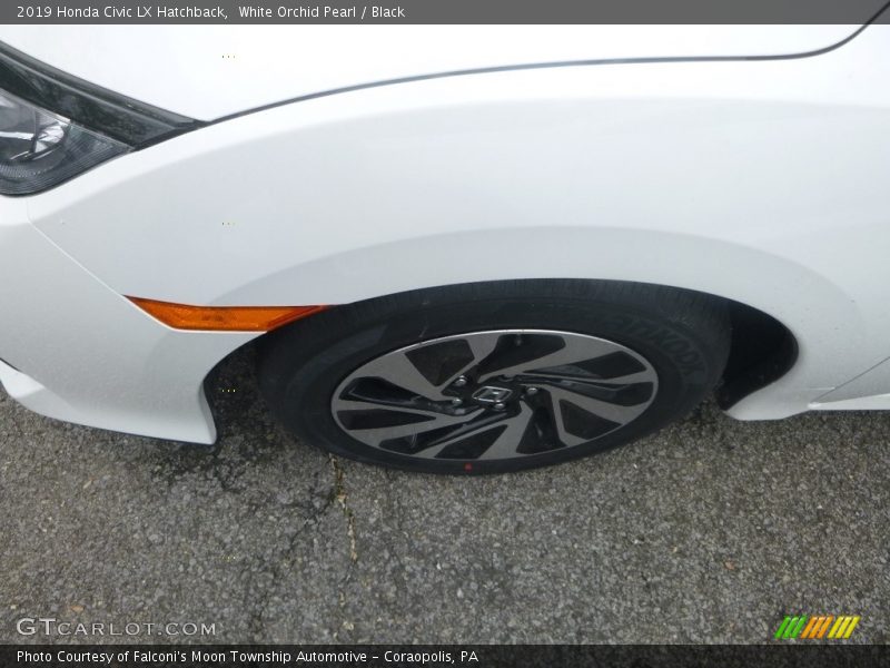 White Orchid Pearl / Black 2019 Honda Civic LX Hatchback
