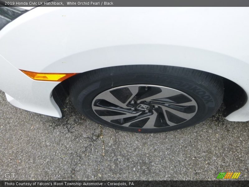 White Orchid Pearl / Black 2019 Honda Civic LX Hatchback