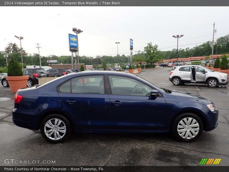 Tempest Blue Metallic / Titan Black 2014 Volkswagen Jetta SE Sedan
