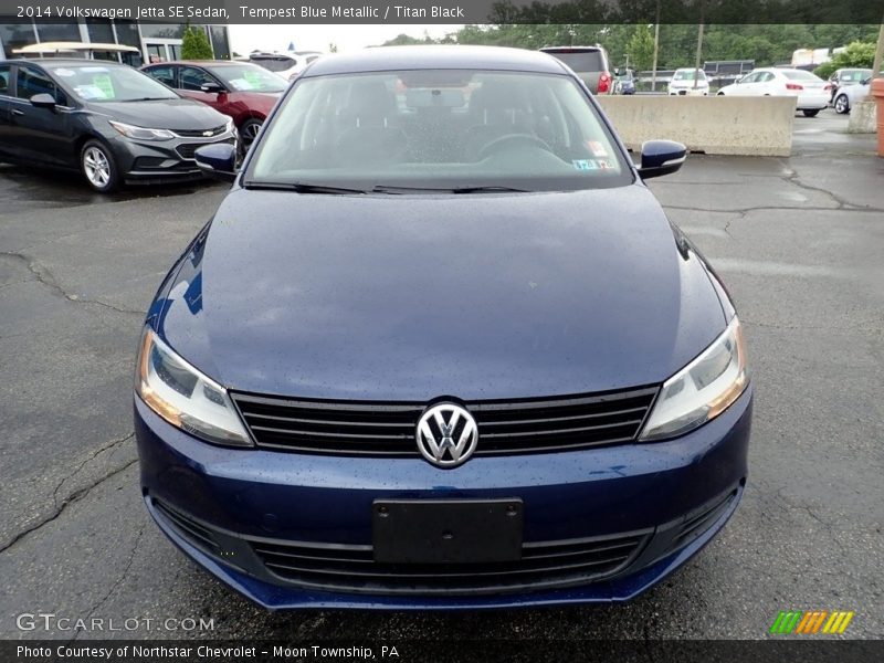 Tempest Blue Metallic / Titan Black 2014 Volkswagen Jetta SE Sedan