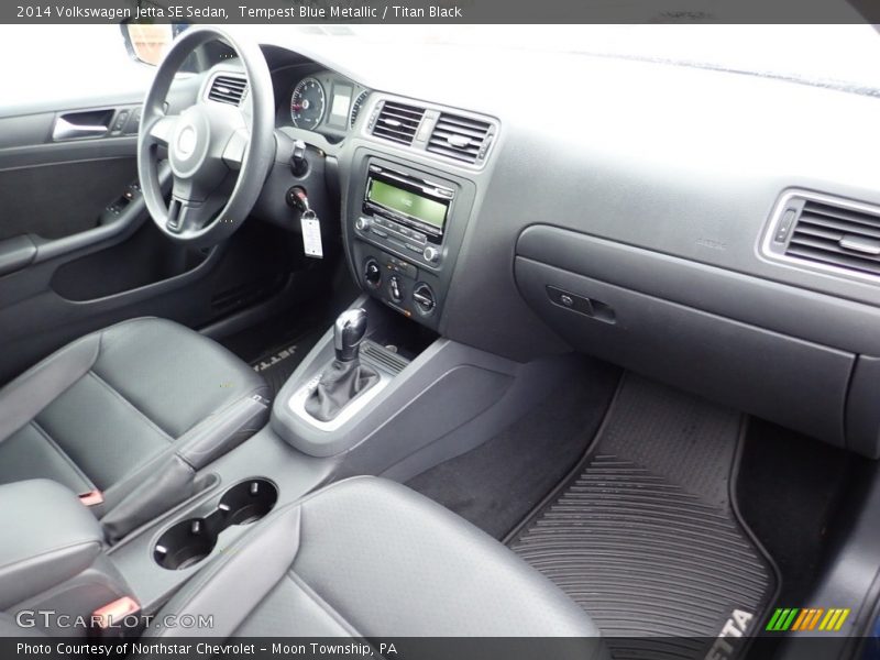 Tempest Blue Metallic / Titan Black 2014 Volkswagen Jetta SE Sedan