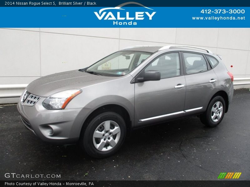 Brilliant Silver / Black 2014 Nissan Rogue Select S