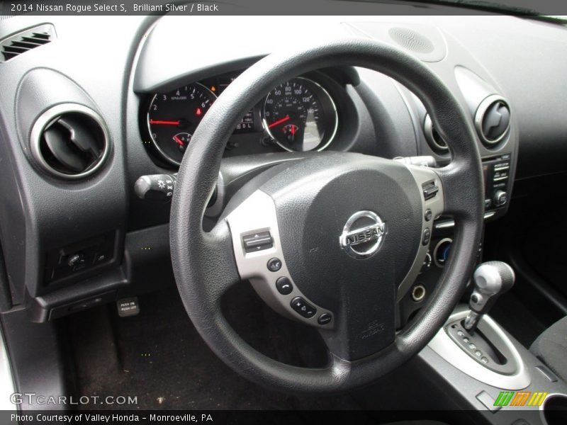 Brilliant Silver / Black 2014 Nissan Rogue Select S