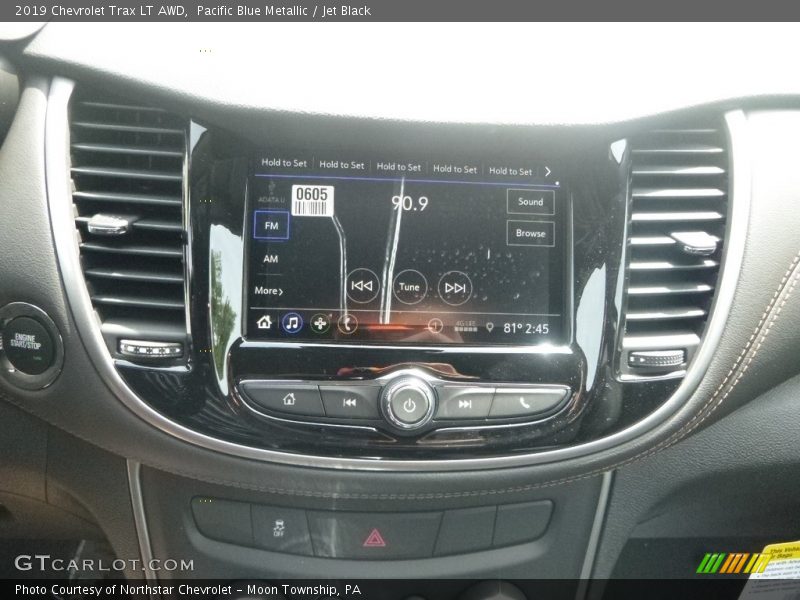 Pacific Blue Metallic / Jet Black 2019 Chevrolet Trax LT AWD