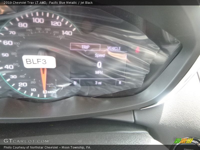 Pacific Blue Metallic / Jet Black 2019 Chevrolet Trax LT AWD