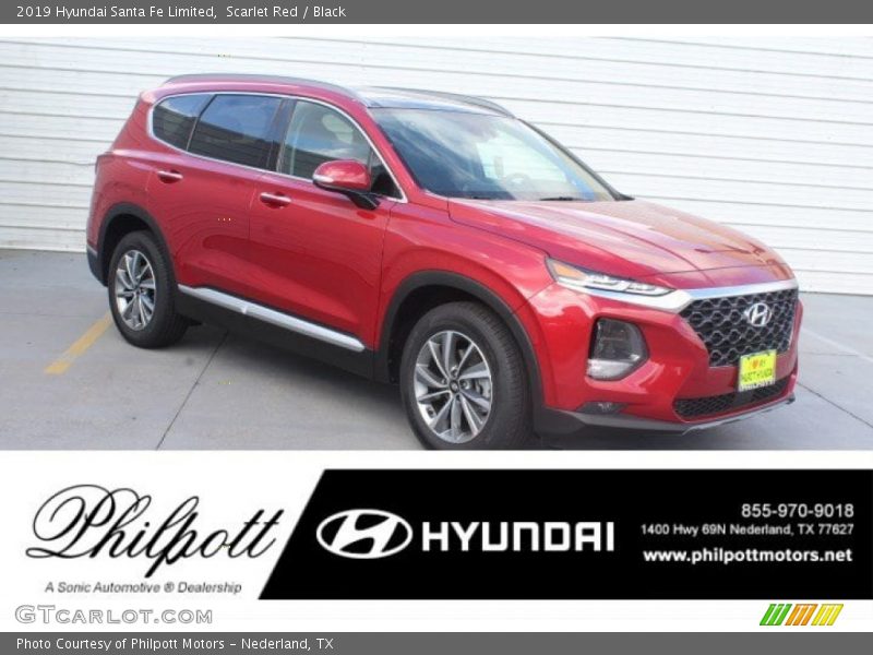 Scarlet Red / Black 2019 Hyundai Santa Fe Limited