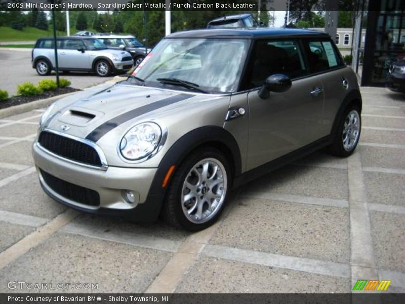 Sparkling Silver Metallic / Punch Carbon Black Leather 2009 Mini Cooper S Hardtop