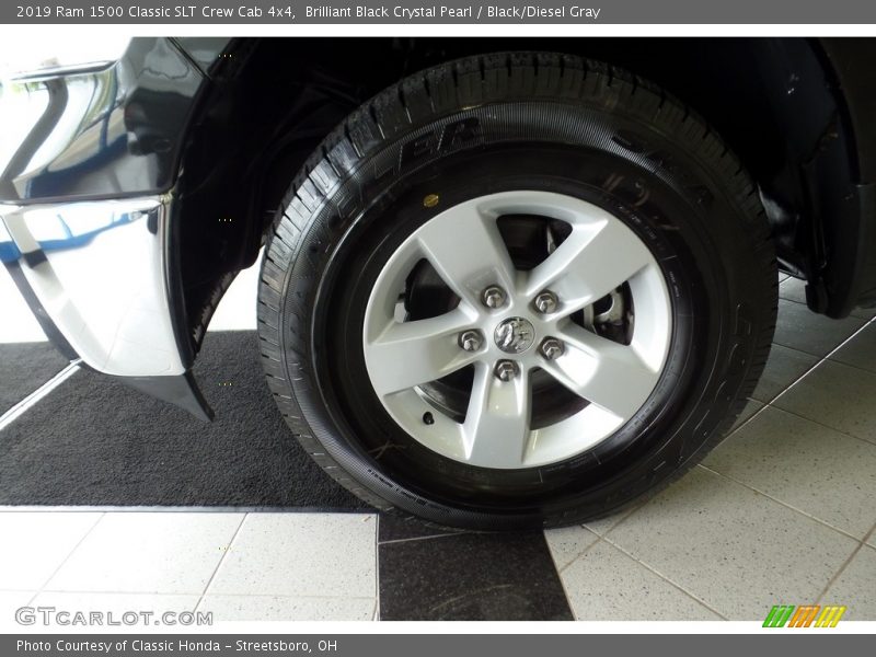 Brilliant Black Crystal Pearl / Black/Diesel Gray 2019 Ram 1500 Classic SLT Crew Cab 4x4