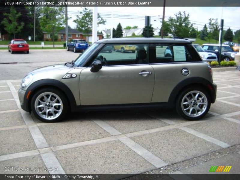 Sparkling Silver Metallic / Punch Carbon Black Leather 2009 Mini Cooper S Hardtop