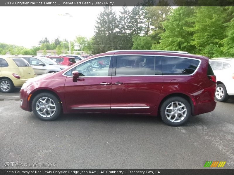 Velvet Red Pearl / Black/Alloy 2019 Chrysler Pacifica Touring L