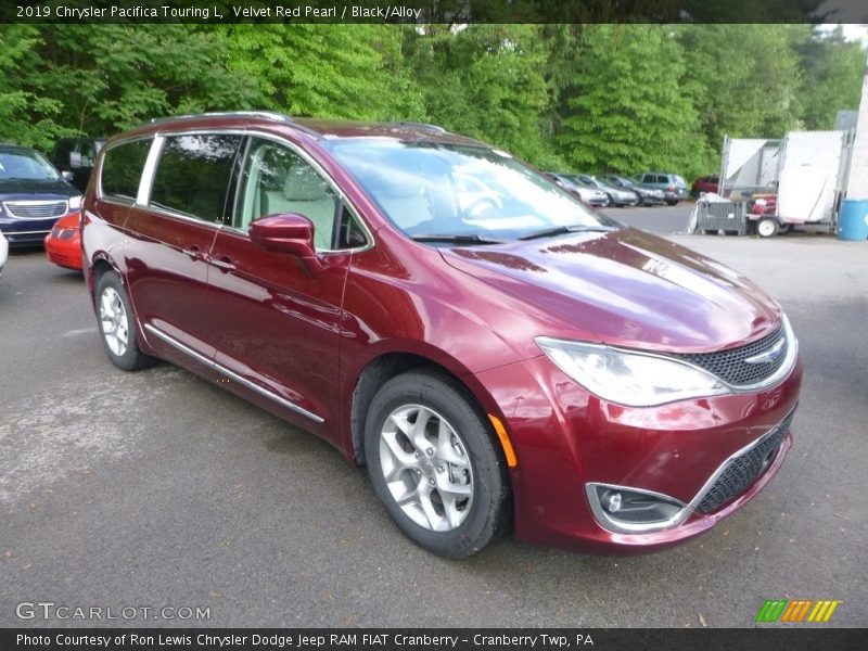 Velvet Red Pearl / Black/Alloy 2019 Chrysler Pacifica Touring L