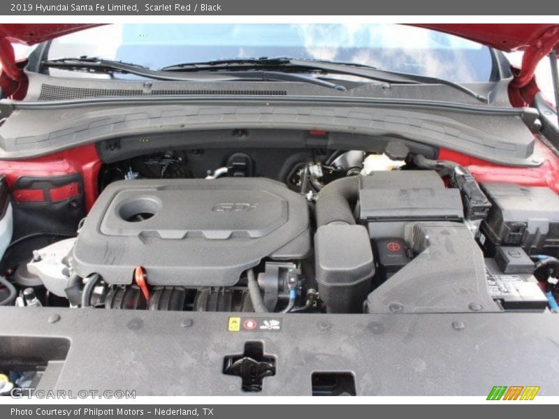 Scarlet Red / Black 2019 Hyundai Santa Fe Limited