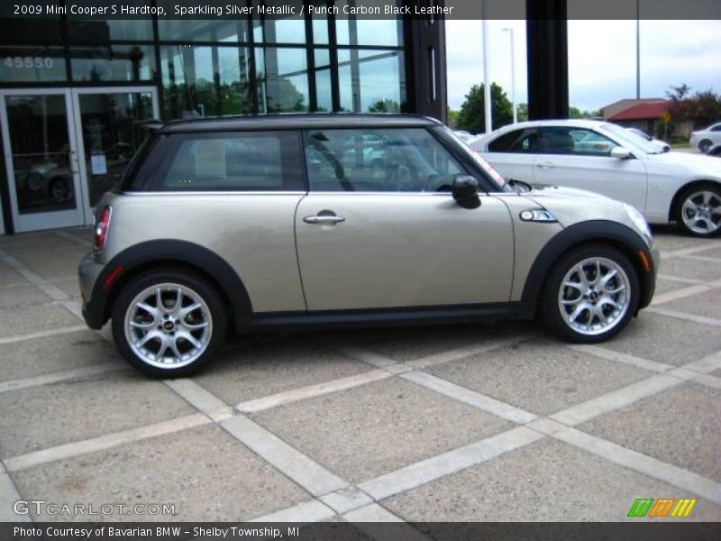 Sparkling Silver Metallic / Punch Carbon Black Leather 2009 Mini Cooper S Hardtop