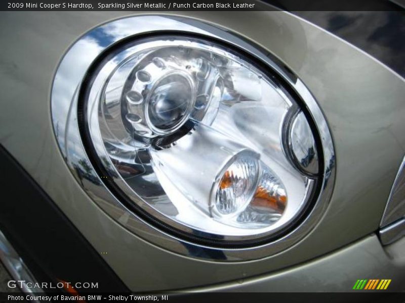 Sparkling Silver Metallic / Punch Carbon Black Leather 2009 Mini Cooper S Hardtop