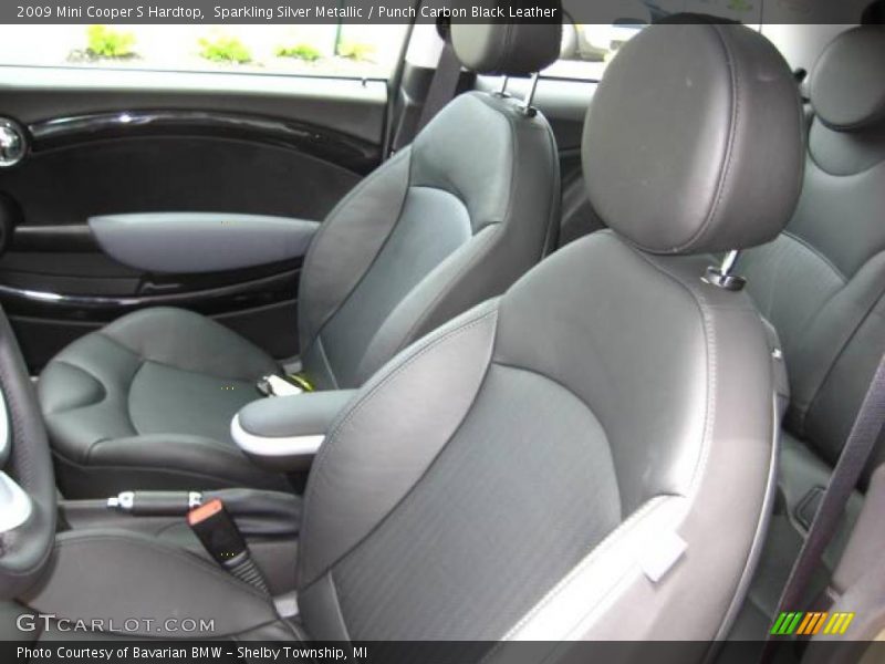 Sparkling Silver Metallic / Punch Carbon Black Leather 2009 Mini Cooper S Hardtop
