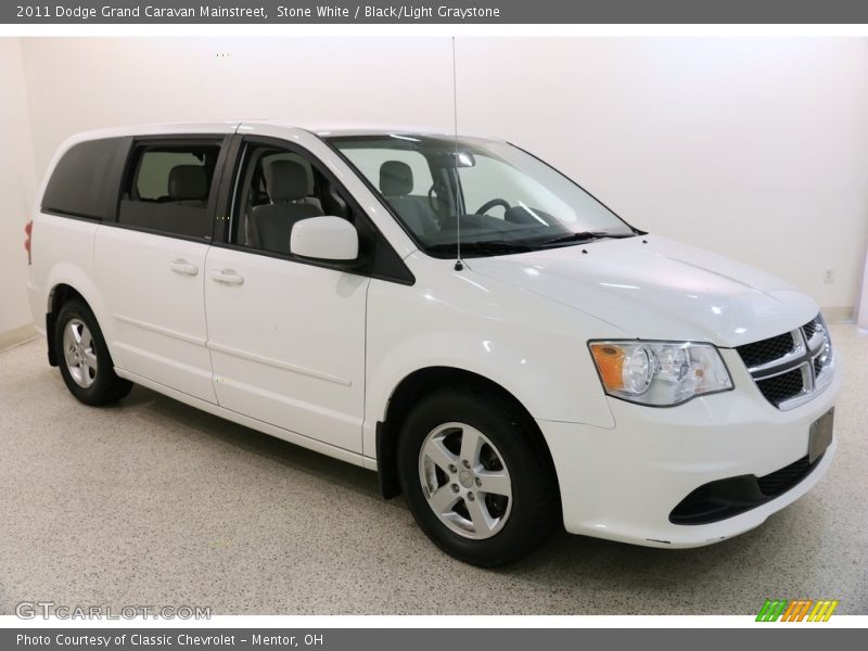 Stone White / Black/Light Graystone 2011 Dodge Grand Caravan Mainstreet
