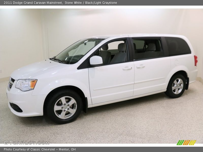 Stone White / Black/Light Graystone 2011 Dodge Grand Caravan Mainstreet
