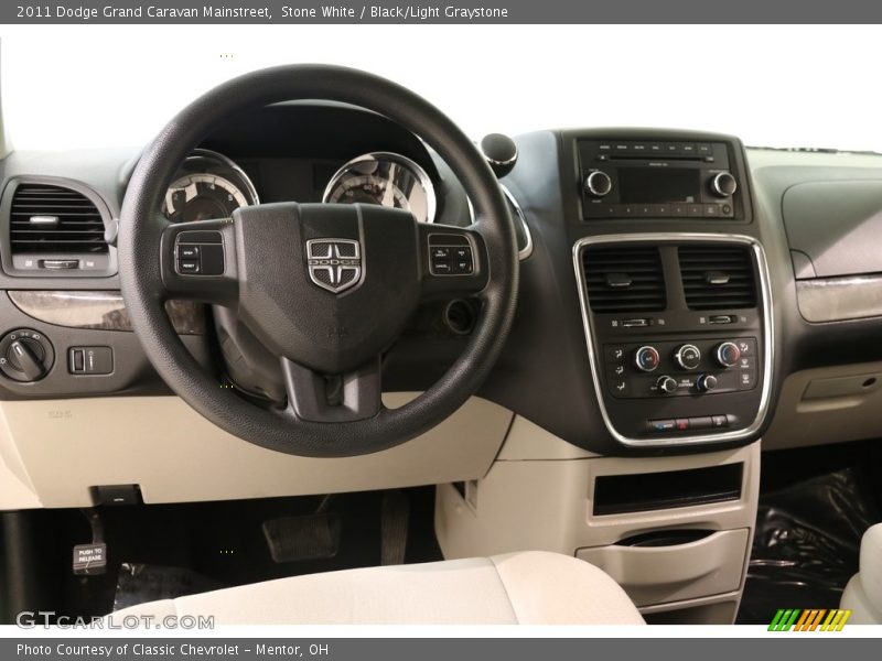 Stone White / Black/Light Graystone 2011 Dodge Grand Caravan Mainstreet
