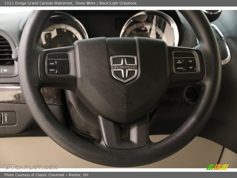 Stone White / Black/Light Graystone 2011 Dodge Grand Caravan Mainstreet