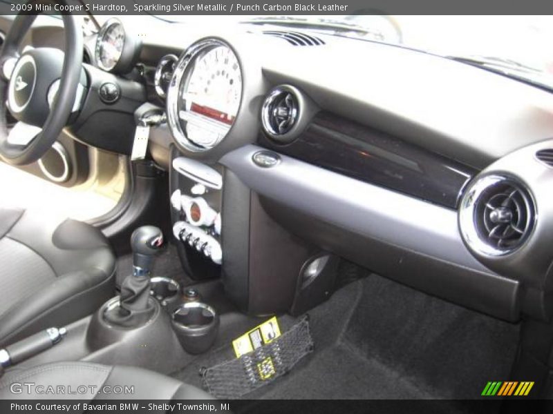 Sparkling Silver Metallic / Punch Carbon Black Leather 2009 Mini Cooper S Hardtop