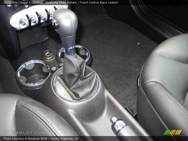 Sparkling Silver Metallic / Punch Carbon Black Leather 2009 Mini Cooper S Hardtop