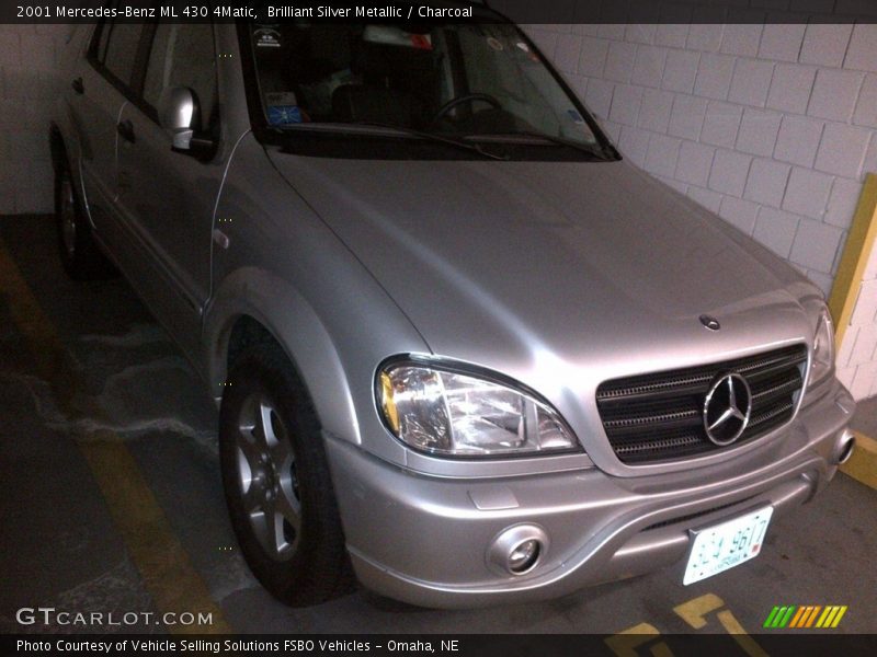 Brilliant Silver Metallic / Charcoal 2001 Mercedes-Benz ML 430 4Matic